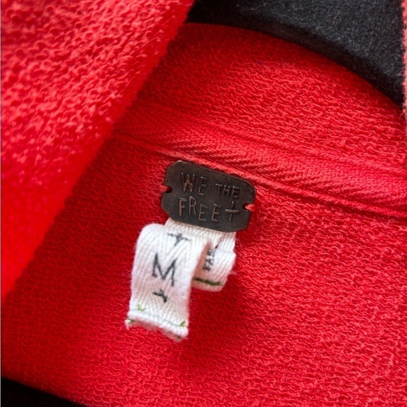 We The Free Womens Medium Orange Cascading Waterfall Cinched Back Cardigan - Picture 5 of 9